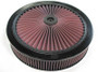 K&N 66-3040 X-Stream Top Assembly - 14 Inch with 1-1/4" Drop Base and Red Filter