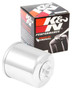 K&N KN-138C Chrome Spin-On Oil Filter with 17mm Nut - High Flow Media, 1 Year Warranty
