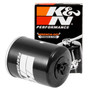 K&N KN-198 Spin-On Oil Filter with 17mm Nut - High Flow Media, 1 Year Warranty