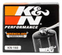 K&N KN-160 Spin-On Oil Filter with 17mm Nut - High Flow Media, 1 Year Warranty