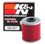 K&N KN-207 Premium Cartridge Oil Filter - High Flow Synthetic Media, 1 Year Warranty