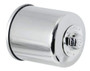 K&N KN-303C Chrome Spin-On Oil Filter with 17mm Nut - High Flow Media, 1 Year Warranty