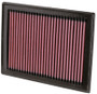 K&N High-Flow Air Filter 33-2409 for 2007-2024 INFINITI Nissan FX35 Rogue Juke Sentra - Panel Replacement Filter