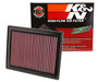 K&N High-Flow Air Filter 33-2409 for 2007-2024 INFINITI Nissan FX35 Rogue Juke Sentra - Panel Replacement Filter