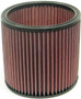 K&N E-3346 Round Replacement Air Filter - Red Cotton Gauze, Washable, Lifetime Warranty