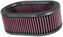 K&N E-3461 Oval Replacement Air Filter - Red Cotton Gauze, Washable, Lifetime Warranty
