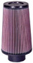 K&N RU-5122 Red Round Tapered Universal Clamp-On Air Filter - 8in Height
