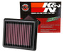 K&N HA-0502 Panel Replacement Air Filter for 2002-2025 Honda Metropolitan Ruckus - Red Cotton Gauze, Lifetime Warranty