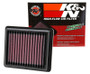 K&N HA-0502 Panel Replacement Air Filter for 2002-2025 Honda Metropolitan Ruckus - Red Cotton Gauze, Lifetime Warranty