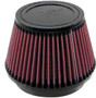 K&N RU-5163 Red Short Round Tapered Universal Clamp-On Air Filter