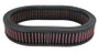K&N E-3505 Oval Replacement Air Filter - Red Cotton Gauze, Washable, Lifetime Warranty