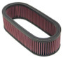 K&N E-3671 Oval Replacement Air Filter - Red Cotton Gauze, Washable, Lifetime Warranty