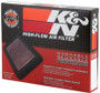 K&N BM-1611 Panel Replacement Air Filter for 2011-2025 BMW K1600 - Red Cotton Gauze, Lifetime Warranty