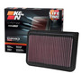 K&N High-Flow Air Filter 33-2360 for 2006-2019 Pontiac Scion Toyota Corolla Matrix Vibe Yaris - Panel Replacement Filter