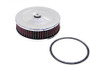 K&N 60-1320 Round Air Filter Assembly - Red Cotton Gauze, Chrome Top, 7 Inch