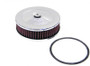 K&N 60-1320 Round Air Filter Assembly - Red Cotton Gauze, Chrome Top, 7 Inch