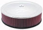 K&N 60-1440 Round Air Filter Assembly - Red Cotton Gauze, Chrome Top, 14 Inch, 7/8" Drop Base