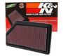 K&N 33-2200 High-Flow Replacement Panel Air Filter for 2001-2008 Acura MDX &amp; Honda Pilot - 11.313x6.375 in