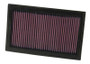 K&N 33-2207 High-Flow Replacement Panel Air Filter for 2002-2005 Ford Explorer Lincoln Aviator Mountaineer - 11.813x7.438 in