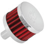 K&N 62-1015 Vent Air Filter/ Breather - Non-woven Synthetic, Chrome Top/Base, 1/2 inch Tube