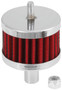 K&N 62-1100 Vent Air Filter/ Breather - Non-woven Synthetic, Chrome Top/Base, 1/2 inch Tube