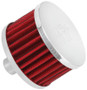 K&N 62-1160 Vent Air Filter / Breather - Non-woven Synthetic, Chrome Top/Base, 3/4" Tube