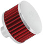 K&N 62-1170 Vent Air Filter / Breather - Non-woven Synthetic, Chrome Top/Base, 1" Tube