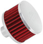 K&N 62-1170 Vent Air Filter / Breather - Non-woven Synthetic, Chrome Top/Base, 1" Tube