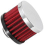 K&N 62-1320 Vent Air Filter / Breather - Non-woven Synthetic, Chrome Top, Rubber Base, 3/8" Clamp-On