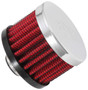 K&N 62-1320 Vent Air Filter / Breather - Non-woven Synthetic, Chrome Top, Rubber Base, 3/8" Clamp-On
