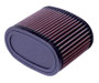 K&N HA-1187 Oval Replacement Air Filter for 1987-2007 Honda Shadow - Red Cotton Gauze, Lifetime Warranty
