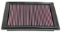 K&N 33-2305 High-Flow Replacement Panel Air Filter for 2005-2009 Chevy Corvette &amp; Cadillac XLR - 9.375x7.063 in