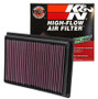 K&N PL-5712 High-Flow Panel Replacement Air Filter for 2012-2022 Polaris RZR 570 & Ranger 900