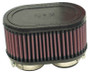 K&N R-0990 Universal Clamp-On Oval Dual Flange Air Filter - Cotton Gauze High Performance
