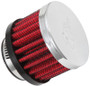 K&N 62-1370 Vent Air Filter / Breather - Non-woven Synthetic, Chrome Top, Rubber Base, 1" Clamp-On