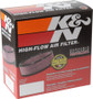 K&N 60-1120 Round Air Filter Assembly - Red Cotton Gauze, Chrome Top, 9 Inch