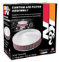 K&N 60-1280 Round Air Filter Assembly - Red Cotton Gauze, Chrome Top, 14 Inch, 1-1/4" Drop Base