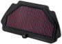 K&N KA-6009 Panel Replacement Air Filter for 2009-2023 Kawasaki ZX-6R - Red Cotton Gauze, Lifetime Warranty