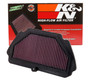K&N KA-6009 Panel Replacement Air Filter for 2009-2023 Kawasaki ZX-6R - Red Cotton Gauze, Lifetime Warranty