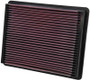 K&N 33-2135 High-Flow Replacement Panel Air Filter for 1999-2020 Chevy Silverado GMC Sierra 2500 3500 HD Cadillac - 12.5x9.875 in