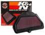 K&N KA-1016 Trapezoidal Replacement Air Filter for 2016-2021 Kawasaki Ninja ZX-10R - Red Cotton Gauze, Lifetime Warranty
