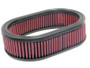 K&N HD-2075 Oval Replacement Air Filter for 1975-1978 Harley - Red Cotton Gauze, Lifetime Warranty