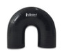 Vibrant 19668 180 Degree Silicone Elbow 3" I.D. Black 4-Ply Aramid Reinforced