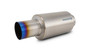 Vibrant 17566 Titanium Muffler with Straight Cut Burnt Tip 4.00" Inlet