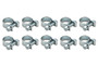 Vibrant 12239 Fuel Injector Style Mini Hose Clamps, 16-18mm (10 Pack)