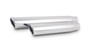 Vibrant 1578 3.5" Round Stainless Steel Tip (Single Wall, Angle Cut, Rolled Edge) - 3" Inlet, 11" Long