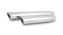 Vibrant 1578 3.5" Round Stainless Steel Tip (Single Wall, Angle Cut, Rolled Edge) - 3" Inlet, 11" Long