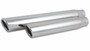 Vibrant 1578 3.5" Round Stainless Steel Tip (Single Wall, Angle Cut, Rolled Edge) - 3" Inlet, 11" Long