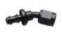 Vibrant 22304 Push-On 30 Degree Hose End Elbow Fitting -4AN Black Anodized 6061 Aluminum