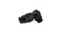 Vibrant 29924 Banjo Hose End Fitting -4AN to -4AN ORB for PTFE Lined Flex Hose Black Anodized 6061 Aluminum